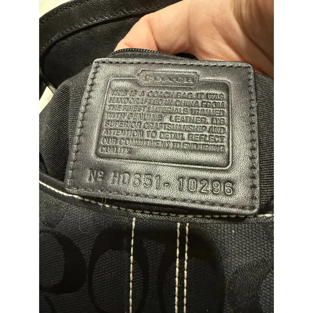 VTG Y2K Coach Soho Mini Signature H0651 10296 Black Shoulder Bag Purse Clean